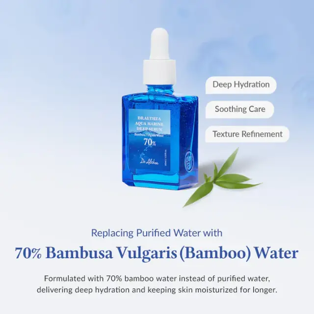 Dr. Althea Aqua Marine Deep Serum Ενυδατικό Serum Προσώπου με 70% Νερό Μπαμπού, Υαλουρονικό & Πανθενόλη για Λάμψη 30ml 3