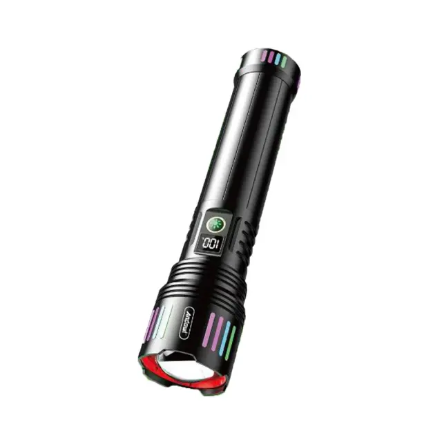 Andowl Επαναφορτιζόμενος Φακός Led 2000mAh με 5 λειτουργίες με δυνατότητα ζουμ L660 - Aluminum Alloy Strong Light Flashlight 075627 2