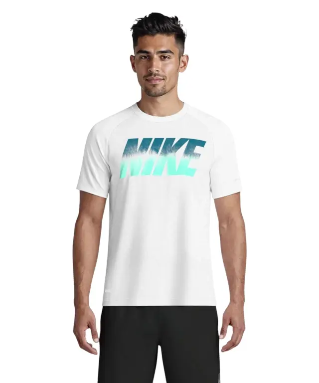 Nike - Ανδρική Αντηλιακή Μπλούζα Short Sleeve Hydroguard NESSG580-100 Λευκό