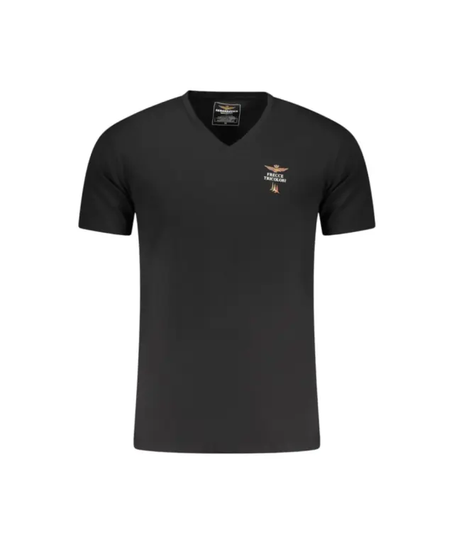 Aeronautica Militare - Ανδρική Κοντομάνικη Φανέλα SCOTI006J508-34300 Μαύρο - M 3
