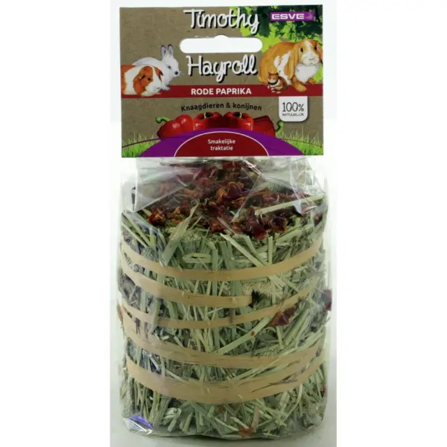 Esve Ρολό Timothy Hay με Paprika για Κουνέλια & Τρωκτικά 100gr