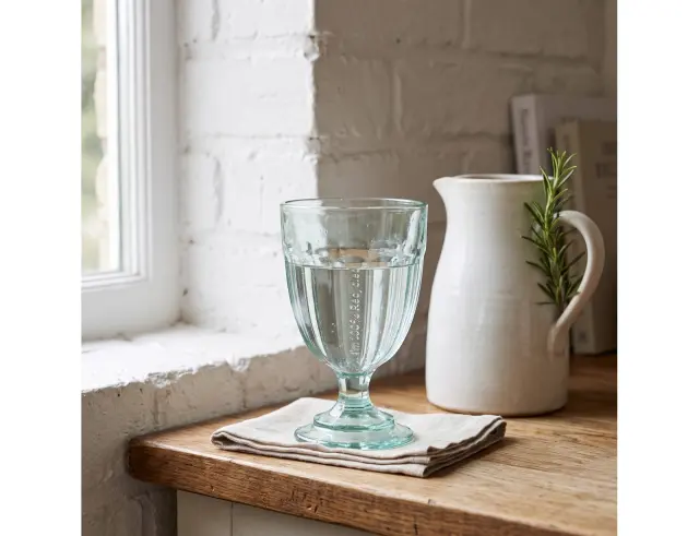 Ποτήρι Glass Drops Casual (1394) Από ανακυκλωμένο γυαλί, Χωρητικότητας 250ml, Διαστάσεων Ø 9.5 x Υ 14 cm 1394