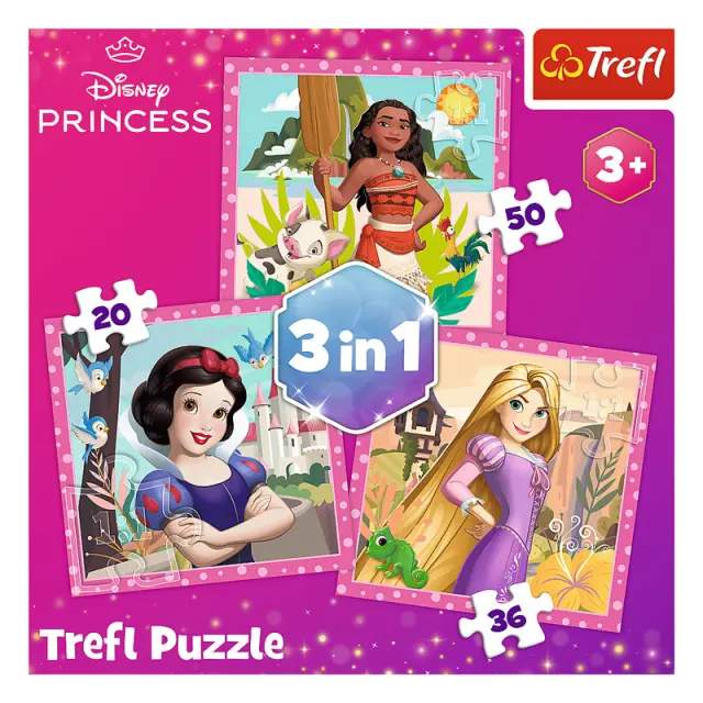 Παζλ Trefl 3 σε 1 Disney Princess