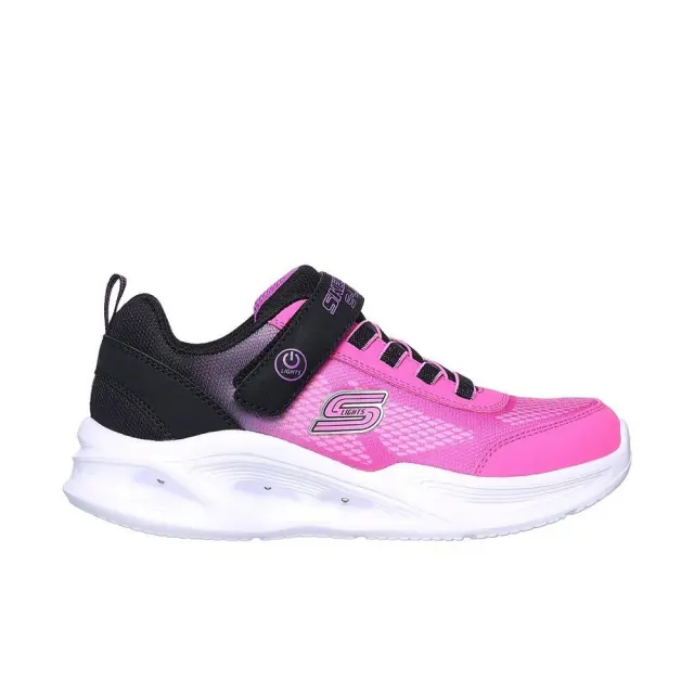 Skechers Lighted Gore Strap Sneaker (PSV) (303714L-BKHP) - Μαύρο-Ροζ