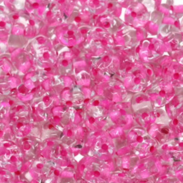 Χάντρα MiniDuo - Crystal Pink Lined 2x4mm ~7gr