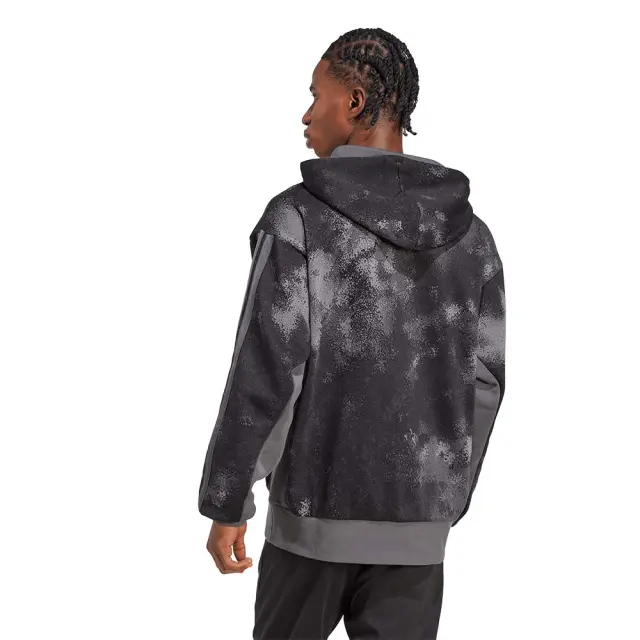 adidas Sportswear Men's Seasonal Allover Print Hoodie Γκρι Σκούρο JW3709 (adidas Sportswear) 2