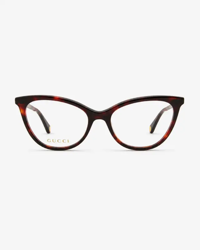Gucci GG1079O 002 Γυναικεία Γυαλιά Οράσεως Cat Eye Καφέ Ταρταρούγα με Χρυσή Αλυσίδα - 54-17-145 3