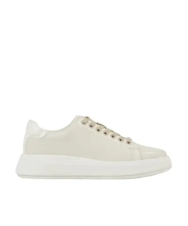 Calvin Klein - Γυναικεία Sneakers Raised Cupsole Lace Up HW0HW01668-ACG Μπεζ