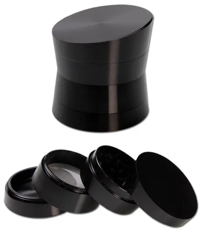Black Leaf Grinder Τρίφτης «Diabolo» 58mm Aluminium Μαύρο - 4 Parts