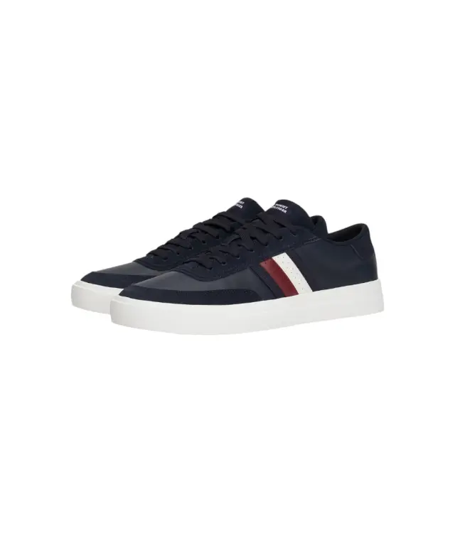 Tommy Hilfiger – Ανδρικά Sneakers Th Cupset Rwb Lth FM0FM04975-DW5 Μπλε Ναυτικό 2