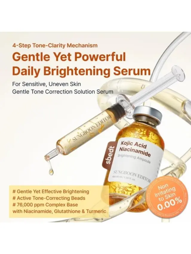 Sungboon Editor Kojic Acid Niacinamide Brightening Ampoule 35ml -Ορός Εντατικής Λεύκανσης για Ομοιόμορφο Τόνο & Λάμψη 3