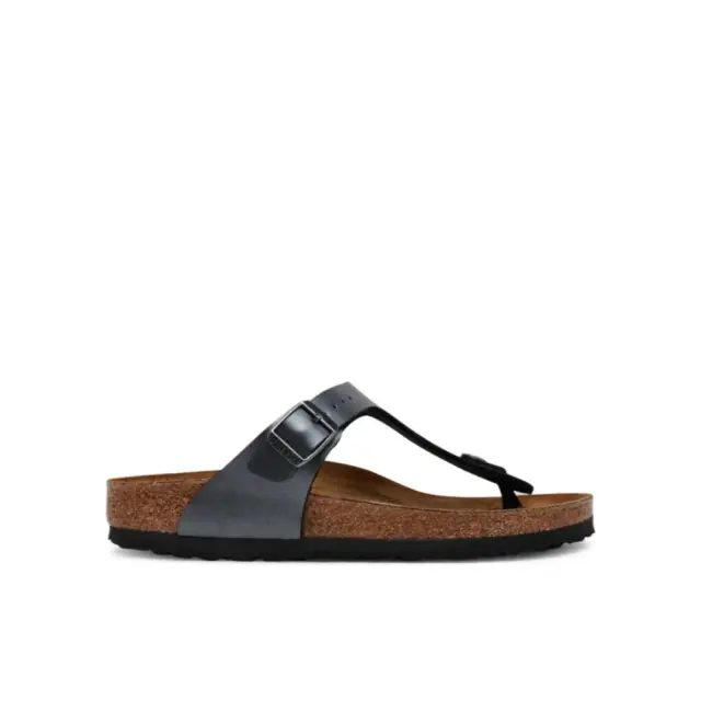 Birkenstock Σαγιονάρες Unisex Birko-Flor(ανθεκτικό υλικό της Birkenstock-επιτρέπει την επαφή με το νερό) Μαύρο BIR/GIZEH 1021457 MET/BLA