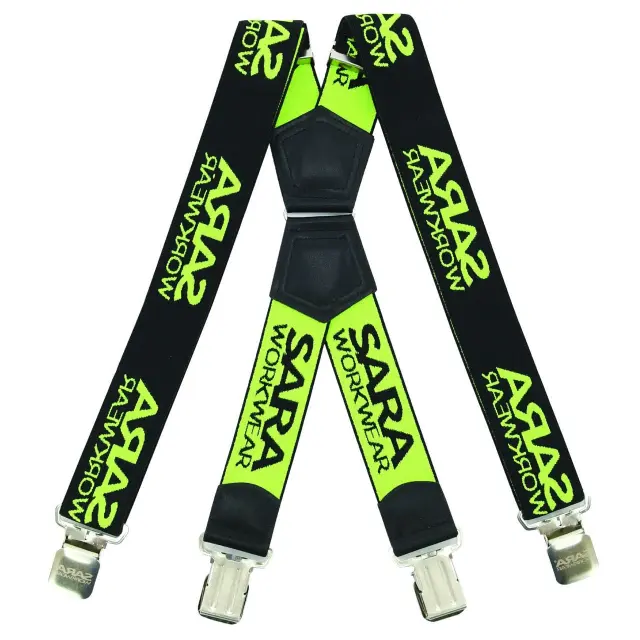 Ελαστικές Τιράντες Εργασίας Sara Workwear black/fluorescent yellow - One Size 2