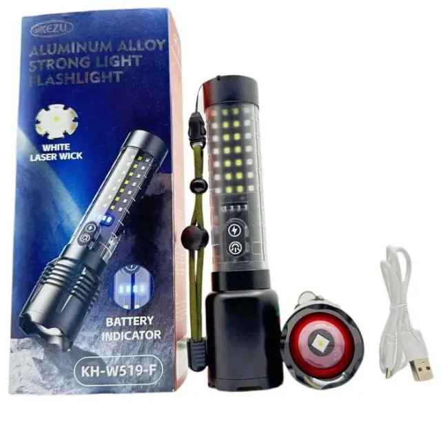 Επαναφορτιζόμενος φακός LED - W519 - 123581 2