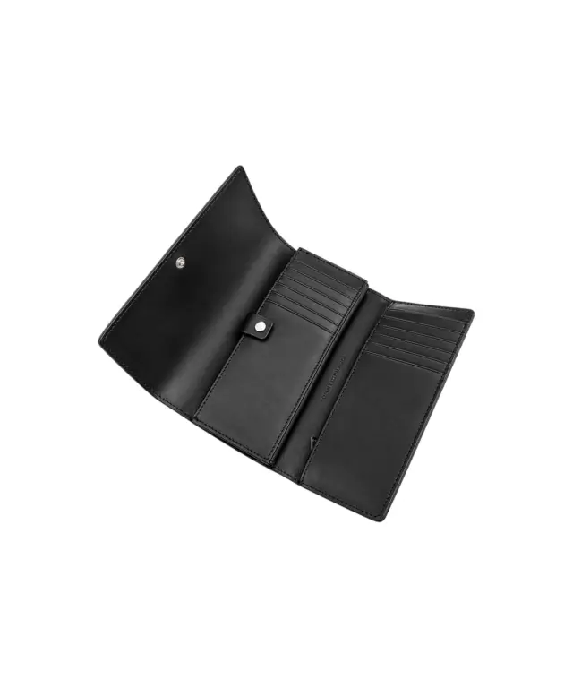 Tommy Hilfiger - Γυναικείο Πορτοφόλι Th Emblem Lrg Flap Wallet AW0AW14651-BDS Μαύρο 3