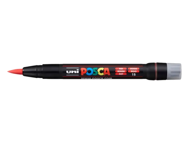 Μαρκαδόρος Σχεδίου Uni Posca PCF-350 με πάχος μύτης 1.0-10.0mm - RedPCF-350(E) - KOKKINO