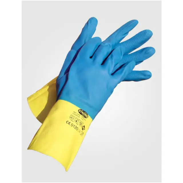 Galaxy Γάντια νεοπρενίου Clean Grip no9-11Κίτρινο-μπλε 2