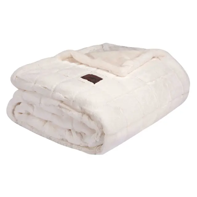 Κουβέρτα 220x240 Υπέρδιπλη 680gsm Premium Greenwich Polo Club 3451 Ivory 100% Πολυέστερ 2