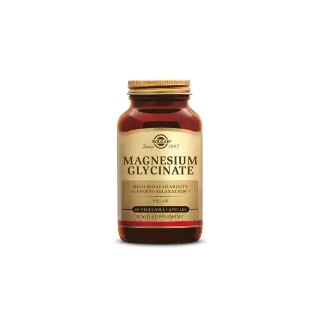 Solgar Magnesium Glycinate 60 caps, Συμπλήρωμα Διατροφής με Μαγνήσιο Γλυκινικό 60 κάψουλες