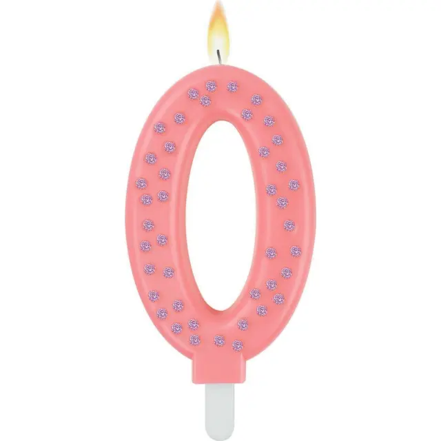 LEGAMI MAXI CANDLE - NUMBER 0 - PINK