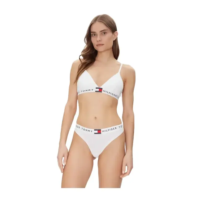 Tommy Hilfiger Γυναικείο String Classic Thong Repeat Logo Waistband, Χρώμα Λευκό 3