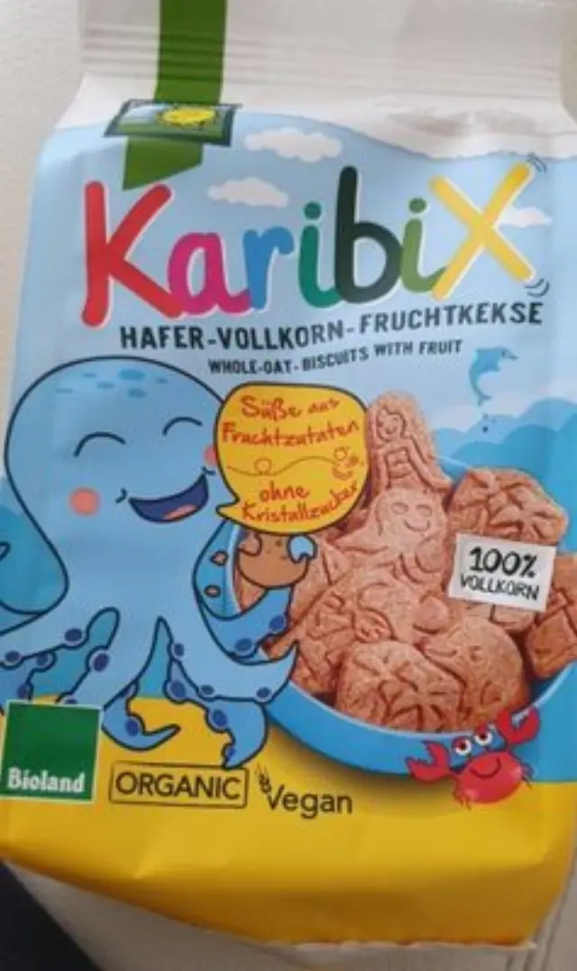 Bohlsener Mühle Karibix Whole Oat Biscuits Παιδικά Βιολογικά Μπισκότα Ζωάκια Βυθού, 125g