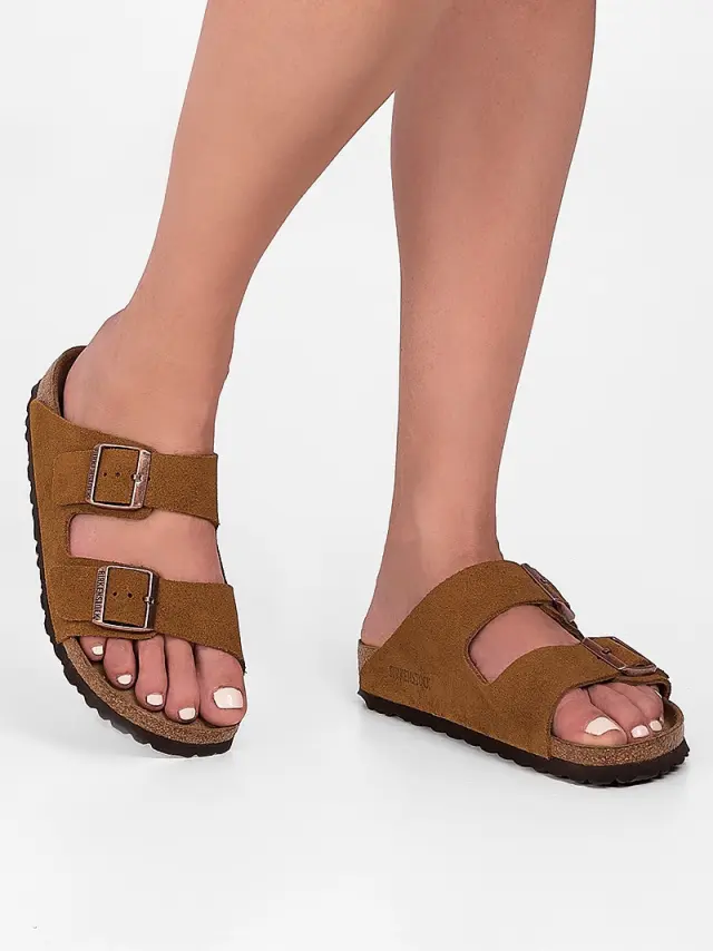 Birkenstock Πέδιλα Γυναικείο δέρμα suede Καφέ BIR/ARIZONA SOFT 1009527 MINK 2