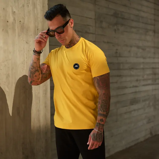 T-shirt Noshame® Κίτρινο με patch - 142537 - XXL