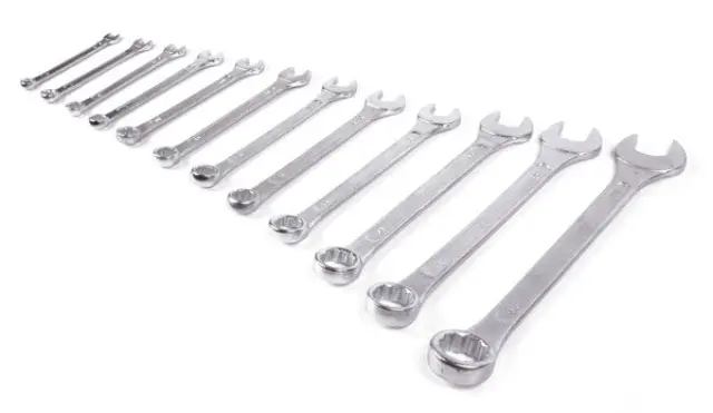 Combination spanner 12 pieces case 6 t/m 22