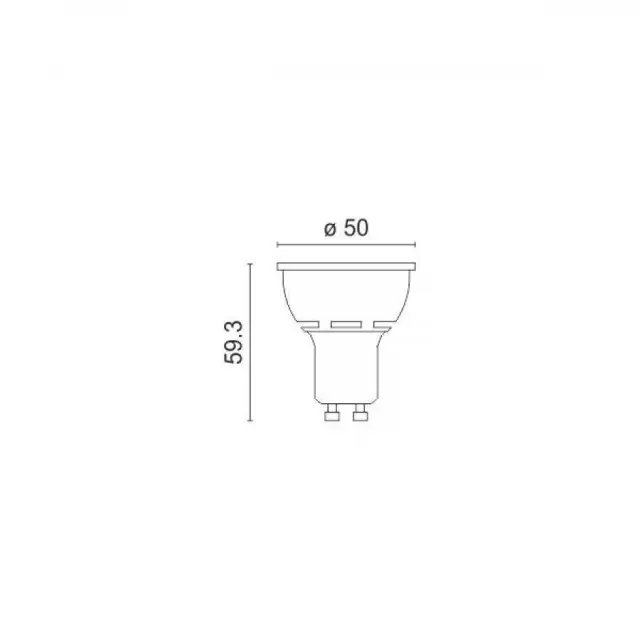 ΛΑΜΠΑ LED GU10 5W 4000K 110° 2
