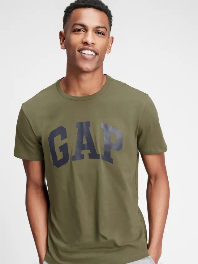 Gap Logo Μπλούζα army jacket green - S