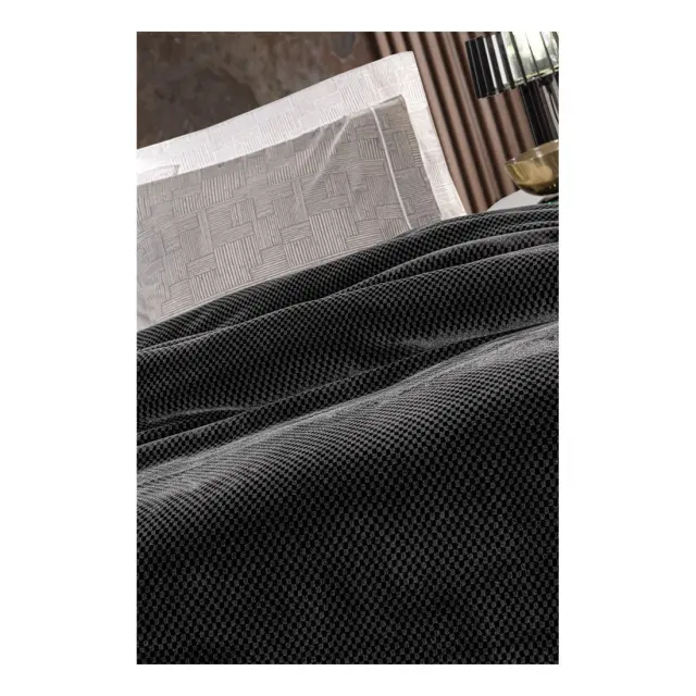 Κουβέρτα Βελουτέ Υπέρδιπλη Guy Laroche Cheval Anthracite 220x240 3