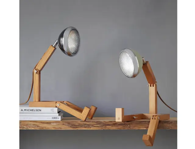 Χειροποίητο Ξύλινο Φωτιστικό Mr. Wattson (12V-SWR-FB) με λαμπτήρα 3W G4 και διαστάσεις 5.5 x 27.6 x 18 ~ 40cm - Fashion Black12V-SWR-FB 2