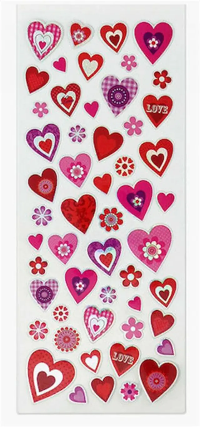 Αυτοκόλλητα Red Hearts 31x11cm / 726 (Exas Paper)