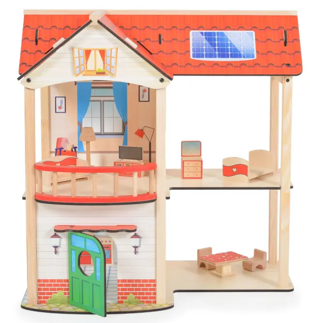 Κουκλόσπιτο Ξύλινο Moni Elly Ev22 3800146223199