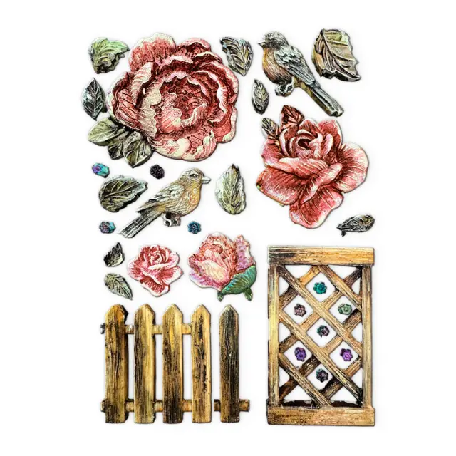 Καλούπι σιλικόνης A5, 15×21cm, Stamperia, House of Roses, Fence 2