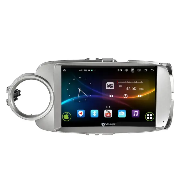 VenCore Οθόνη Multimedia Android 15 9" 9109A MTK6762 Octa-Core 2GB/32GB IPS με Πρόσοψη, CarPlay, Android Auto και Υποστήριξη Κάμερας Οπισθοπορείας AHD για Toyota Yaris 2012-2015 – Ασημί (3236-10007-0635S) 2