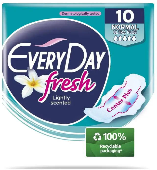 Every Day Ultra Plus Extra Long Sensitive Fresh Σερβιέτες με Φτερά 10τμχ