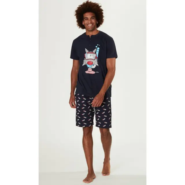 Ανδρική πυτζάμα 5631 Rigato Uomo Navy Happy People - XL