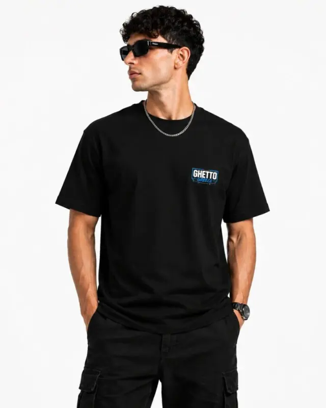 GHETTO GREECE Logo T-Shirt Black – Regular Fit | 100% Cotton 2
