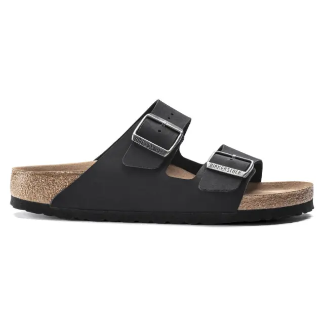 Birkenstock Πέδιλα Unisex Birko-Flor Birkibuc(Ανθεκτικό Υλικό Της Birkenstock-Επιτρέπει Την Επαφή Με Το Νερό) Μαύρο BIR/ARIZONA VEGAN 1019057 BLACK
