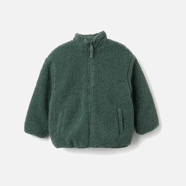 Zippy Αναστρέψιμο Μπουφάν Puffer Sherpa Λαδί για Αγόρι