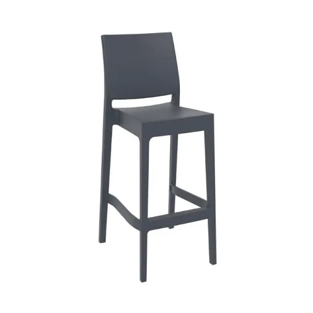 Σκαμπό Bar Στοιβαζόμενο MAYA Ανθρακί PP 45x51x108cm