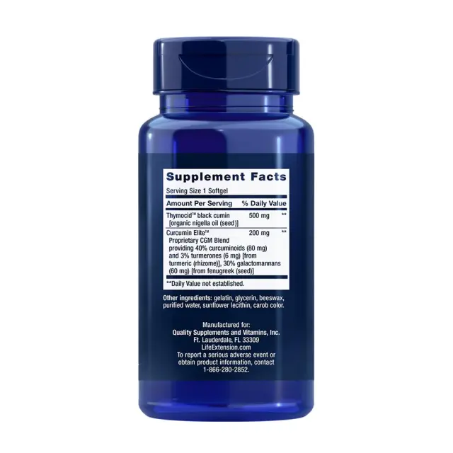 Life Extension Black Cumin Seed Oil and Curcumin Elite™ 2