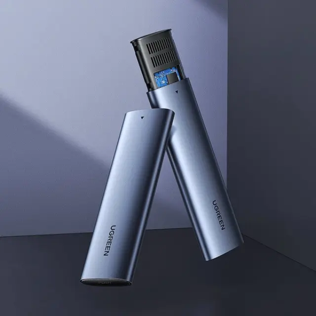 Θήκη Ugreen M.2 SSD USB 3.2 Gen 2 (SuperSpeed ​​USB 10 Gbps) + καλώδιο USB Type C 0,5 m γκρι (CM400 10902) 2