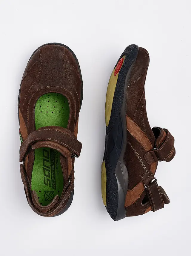 Mephisto/Sano Μπαρέτες Γυναικείο δέρμα Nubuck Καφέ SAN/KILT D/BROWN - 36 3
