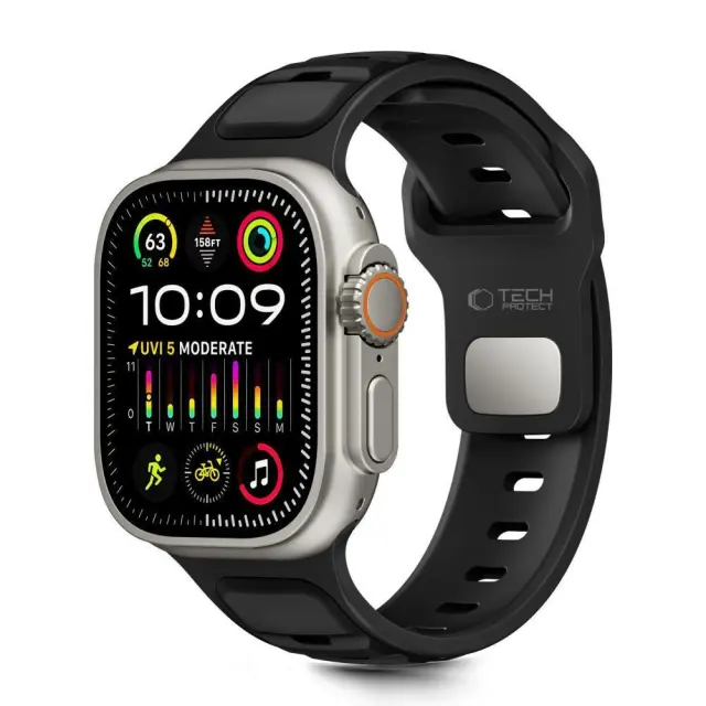 Tech-Protect® Icon Λουράκι για Apple Watch 44/45/46/49mm-Black
