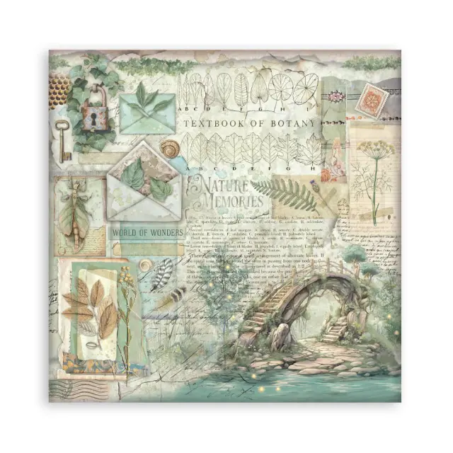 Χαρτιά scrapbooking 10τεμ, 30.5×30.5cm Stamperia, Herbarium Silvae 3