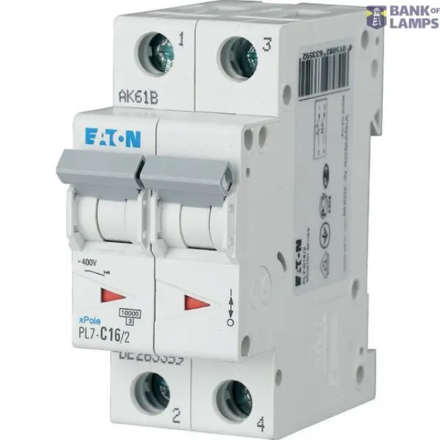 PL7-B16/2 Miniature circuit breaker (MCB), 16 A, 2p, characteristic: B