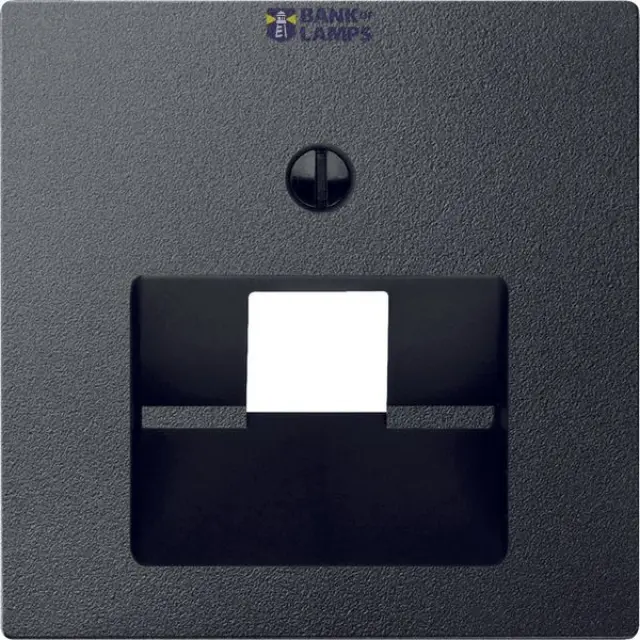 Central plate for RJ45 insert, 1-gang, anthracite, System M